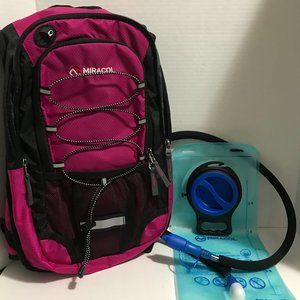 Miracol  Backpack New Pink with 2L Water Pack for Hiking